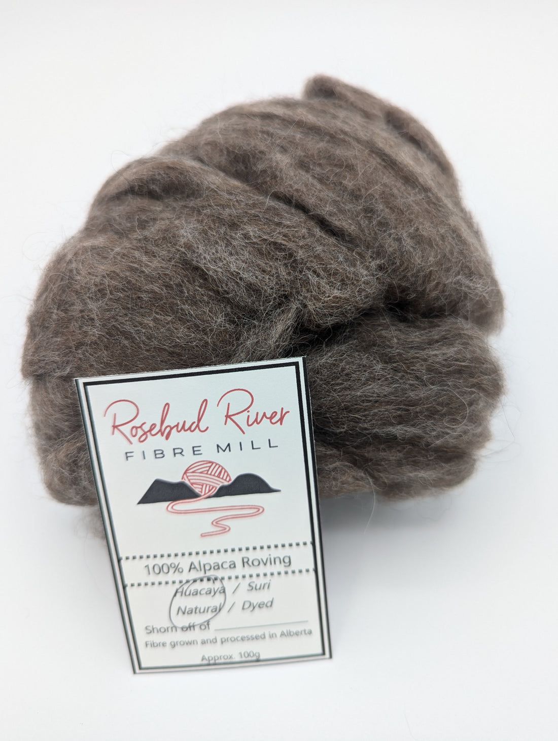 Roving - Alpaca - Natural Grey/brown